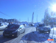 Последствия снегопада на побережье Ейска