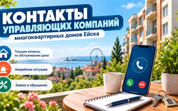 Контакты управляющих компаний многоквартирных домов Ейска
